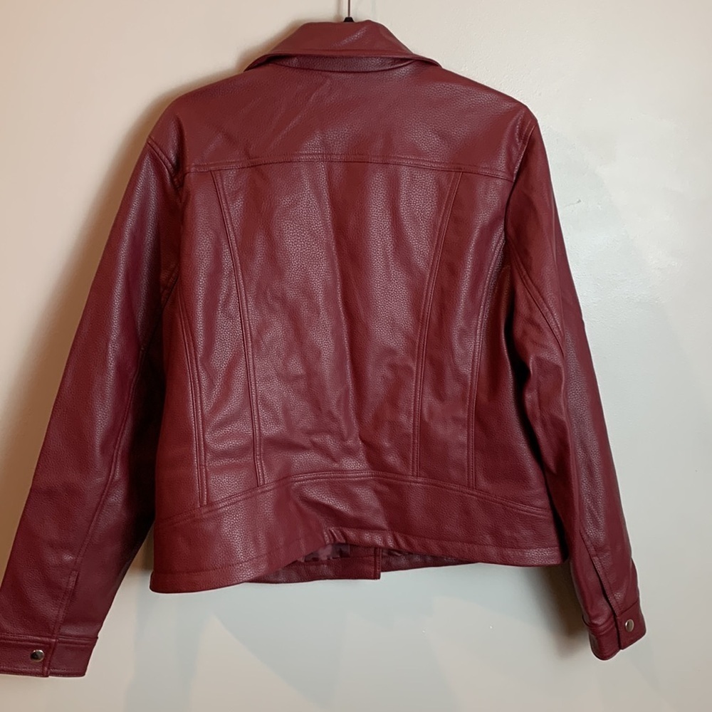 EXPRESS Burgundy Wine Moto Jacket NEW! - Picture 5 of 8